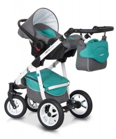 Riko Nano kolica za bebe trio sistem Grey Fox - siva