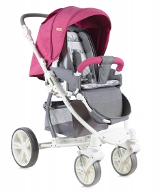 Lorelli Bertoni kolica za bebe i nosiljka za bebe Savana + Pram Body + Bag Rose&Grey