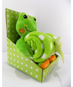Jungle ćebe za bebe sa igračkom ŽABICA - zelena