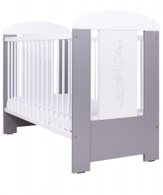 Drewex krevetac za bebe Zvezdice belo sivi
