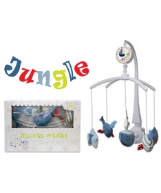 Jungle muzicka vrteska za bebe sa Morskim motivima - plava B6017