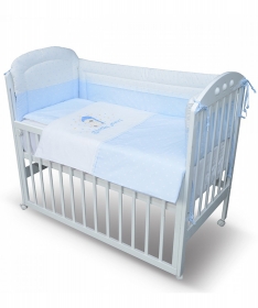 Textil komplet posteljina za krevetac za bebe Slatki snovi - 120x60 plava