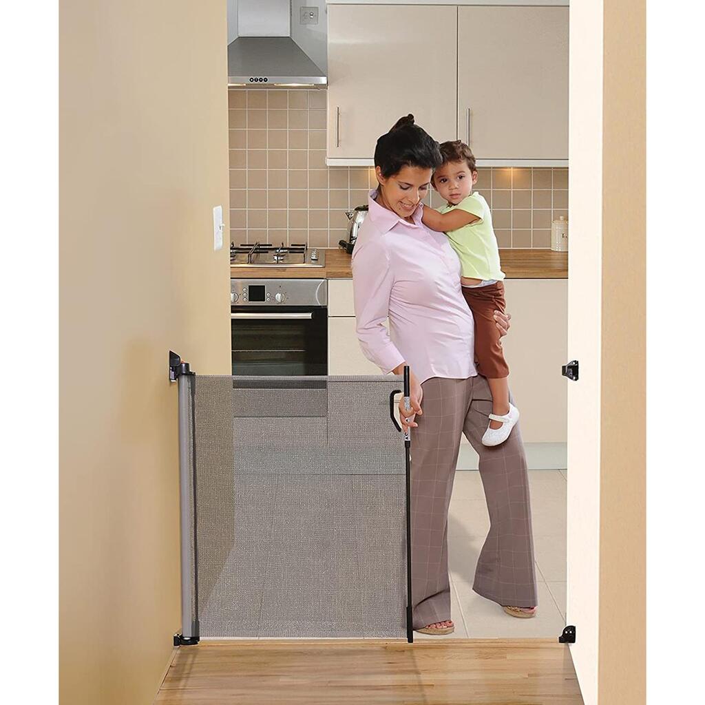 Dreambaby zaštitna ogradica na povlačenje do 140 cm Siva Kiddy JOY