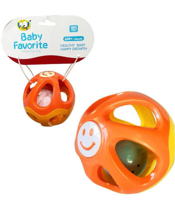  Zvečka za bebe Lopta žuto-narandžasta         