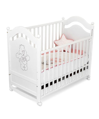 Kiddy JOY Meda krevetac za bebe sa klacaklicom i fiokom beli