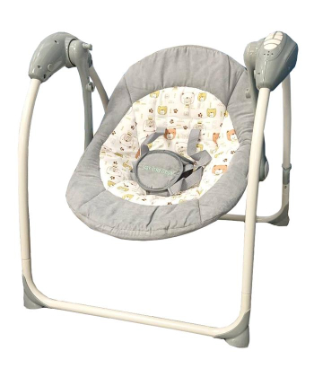 BBO Ljuljaška za bebe sa adapterom za struju TY018R - Happy Grey Bird