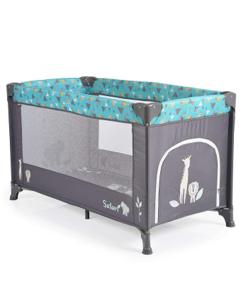 Moni Safari prenosivi krevetac za bebe 1 nivo Turquoise