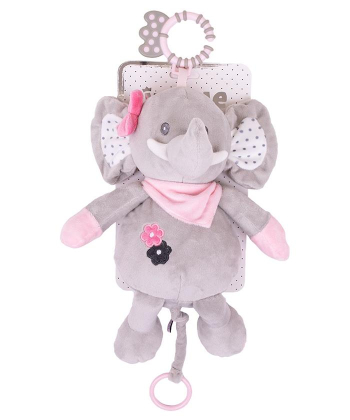 Jungle muzička igračka potezalica za bebe Slonče Roze - 31000953