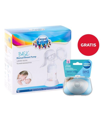 Canpol Babies Ručna Pumpica za Izmlazanje mleka 12/205 + Gratis Silikonska bradavica S 18/602