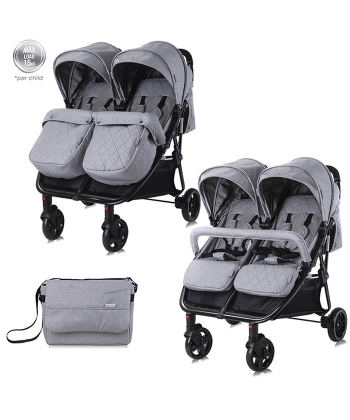 Lorelli Bertoni Kolica za blizance Duo - Cool Grey