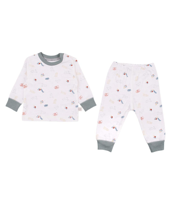 Just Kiddin pidžama za dečake 6-9 meseci Local Food Green&White - 17000380