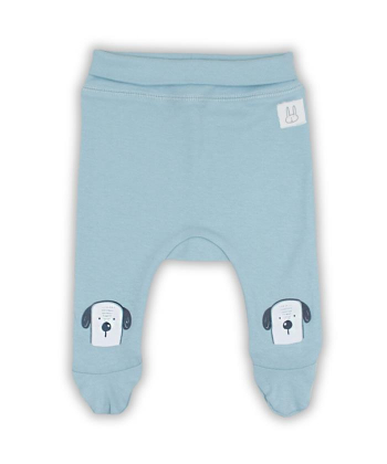 Just Kiddin Organic pantalonice za dečake sa stopicama 0-3 meseca Little Dog Blue - 17000417