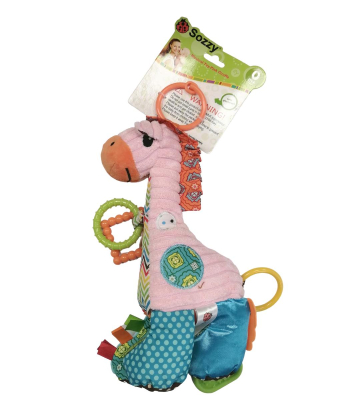 Jungle plišana edukativna igračka za bebe Žirafica Roza - 32001369