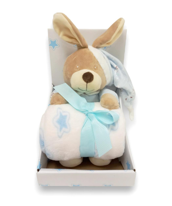 BBO ćebe sa igračkom za bebe Sleepy Bear Blue - 20TB0167-2