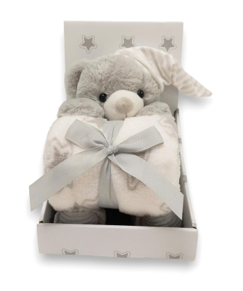 BBO ćebe sa igračkom za bebe Sleepy Bear Grey - 20TB0170-2