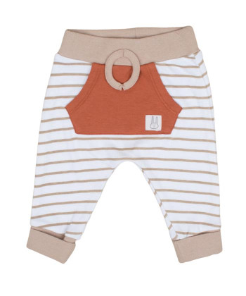 Just Kiddin Organic pantalonice za bebe 0 - 3 meseca Tamno narandžasta&bež - 11004287