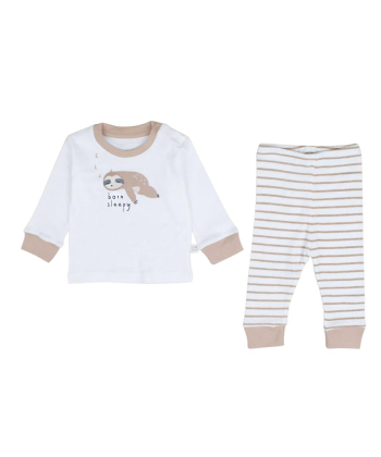 Just Kiddin Organic pidžama za bebe 6 - 9 meseci Lenjivac Bež - 11004272