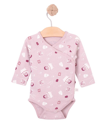 Just Kiddin baby bodi na preklop za devojčice 3-6 meseci Self Care Rose&Purple - 18000539