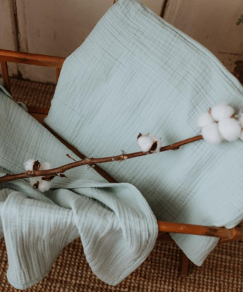 Textil posteljina od muslina za krevetac (jastučnica i navlaka) Mint