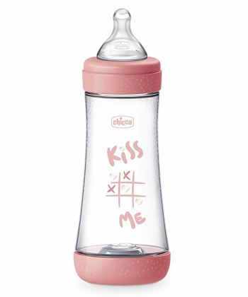 Chicco Perfect 5 plastična flašica za bebe 4m+ 300ml - Roze - A075869