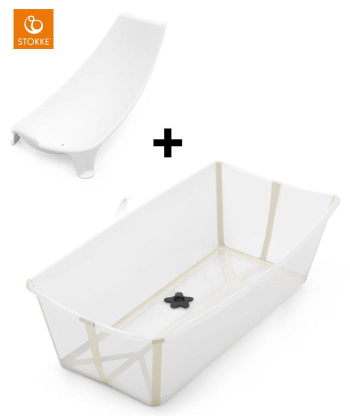 Stokke Flexi Bath set X-Large (sklopiva kadica i kupko) Sandy Beige V2