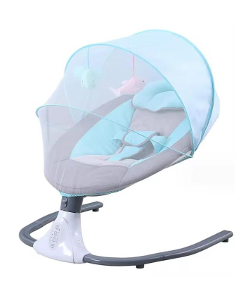 BBo Ljuljaška za bebe sa adapterom za struju Grey SY608 - Blue
