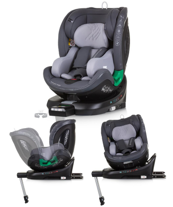 Chipolino Maximus 360 iSize Isofix auto sedište za bebu 40-150cm Granite