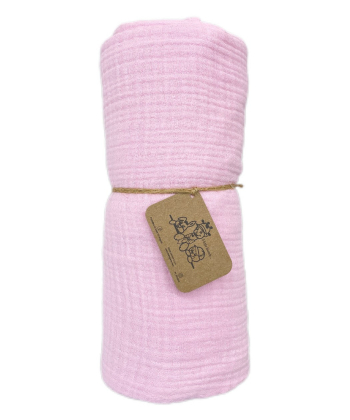 Deksi muslin prekrivač za bebe četvoroslojni 120x120 cm - Roze