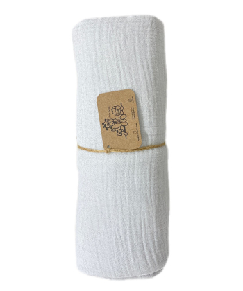 Deksi muslin prekrivač za bebe četvoroslojni 120x120 cm - Sivi