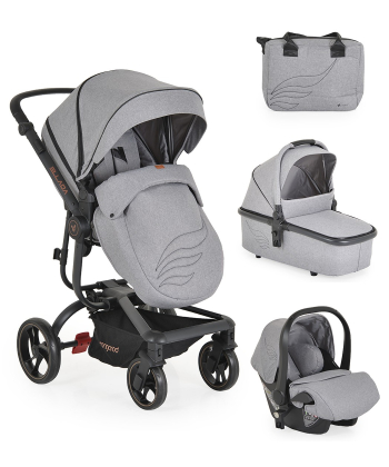 Cangaroo Ellada premium kolica za bebe 3 u 1 sa I-size auto sedištem - Grey