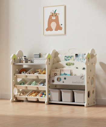 Feelkids sistem za odlaganje igračaka i knjiga Drvce Kombo Beli