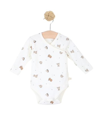 Just Kiddin Organic neutral bodić za bebe na preklop 6-9 meseci Bears - 11006060