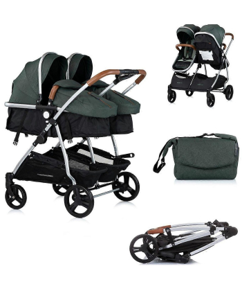 Chipolino Duo Smart kombinovana kolica za blizance Basil