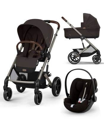Cybex Balios S Lux kolica 3 u 1 sa Cloud G auto sedištem - Chocolate Brown&Moon Black