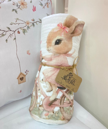 Deksi muslin prekrivač četvoroslojni 120x120 cm Zeka Roze