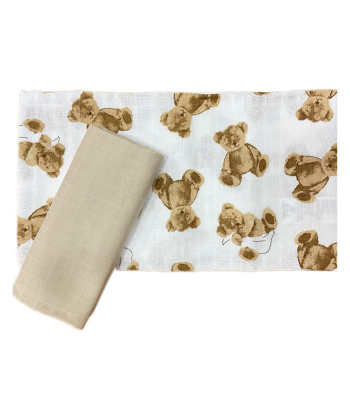 Deksi muslin tetra pelena za bebe Mede Bež 80x80 cm - 2 komada