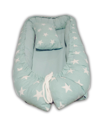 Bebekevi gnezdo za bebe sa jastukom 74x40 cm Mint