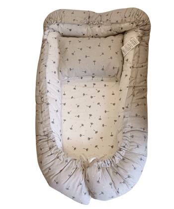 Bebekevi gnezdo za bebe sa jastukom 74x40 cm Grey