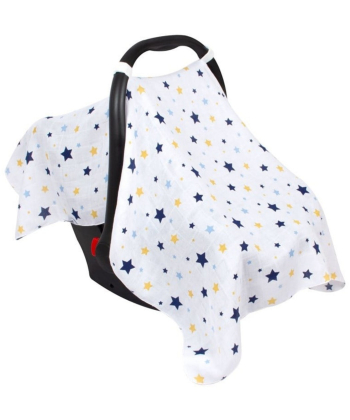 Bebekevi prekrivač od muslina za auto sedište Plava