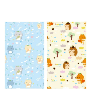 PLAYTIME sklopiva podloga za bebe Ježići&Mačići 120x120x1 cm