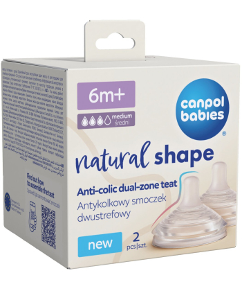 Canpol Babies Natural Shape antikolik cucla srrednji protok 6m+ Dual zone 21/752