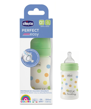 Chicco plastična flašica za bebe od rođenja Perfect Easy 150ml spori protok
