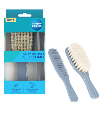 Canpol Babies česalj i četka Natural Bristles Gold Blue 7/406