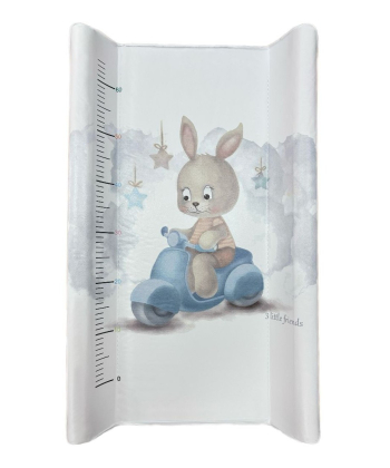 Deksi tvrda podloga za presvlačenje bebe Zeka na motoru Plava 78x50 cm