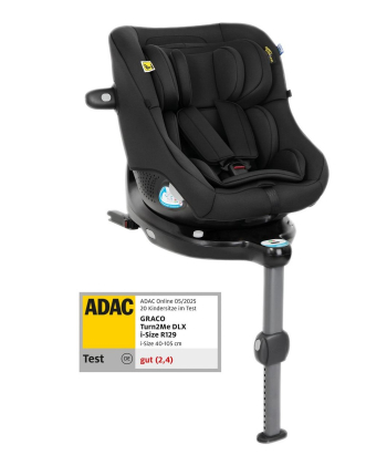 Graco Turn2me DLX i-Size Isofix auto sedište za bebe 40-105cm Midnight Black