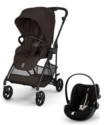 Cybex Melio Carbon kolica 2 u 1 sa auto sedištem Cloud G3 I-size - Chocolate Brown&Moon Black