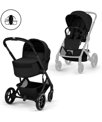 Cybex Balios S Lux kolica 2 u 1 sa sklopivom nosiljkom Moon Black
