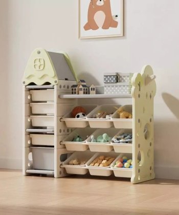 Feelkids sistem za odlaganje igračaka Kućica i drvce svetlo Zelena