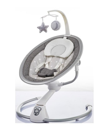 BBo Ljuljaška za bebe sa adapterom za struju Grey Stars SG402-003