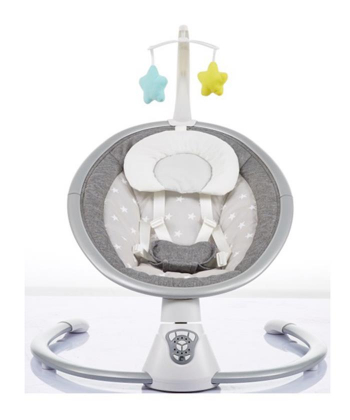 BBo Ljuljaška za bebe sa adapterom za struju Grey stars SG403-003